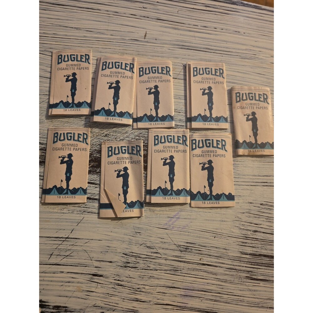 9 Vintage 1973 B&W Bugler Rolling Papers Empty Collectible